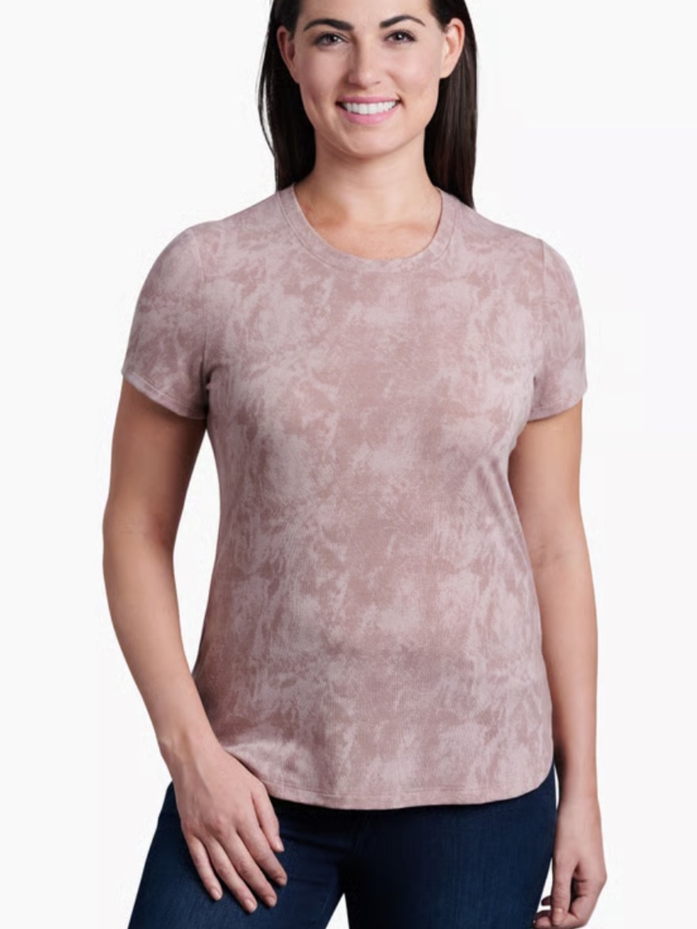 KUHL Konstance Short Sleeve Shirt in Rose Ash Print XS